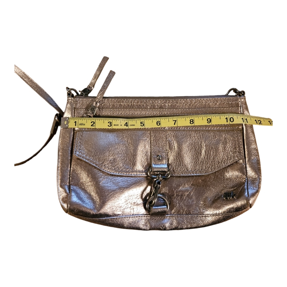 The Sak Golden Leather Shoulder Crossbody Bag with Heavy Metal Accents - Picture 8 of 9